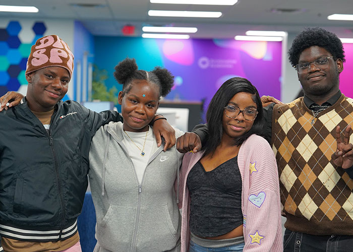 4 students at DeKalb Acceleration Academies